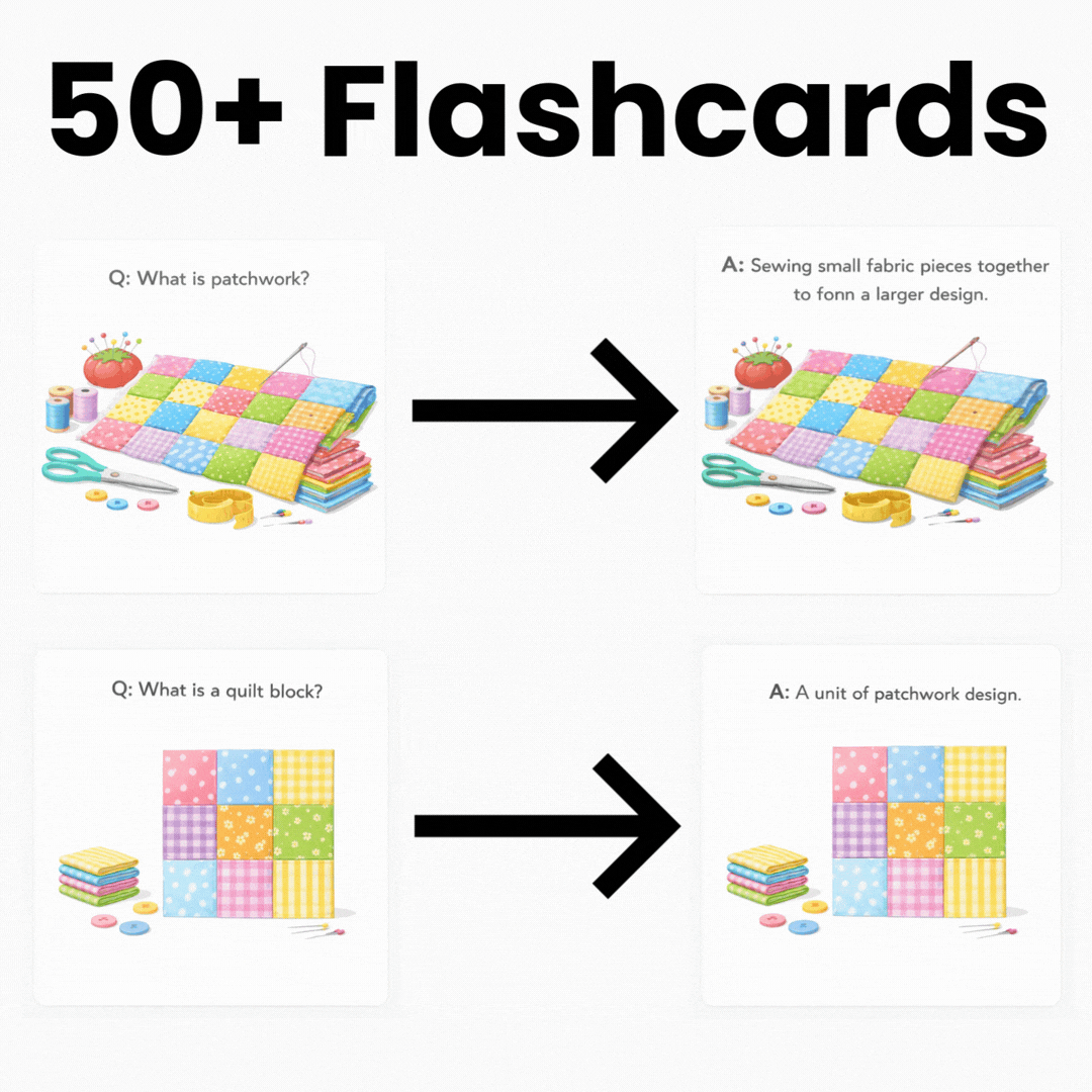 50+ Patchwork Flashcards